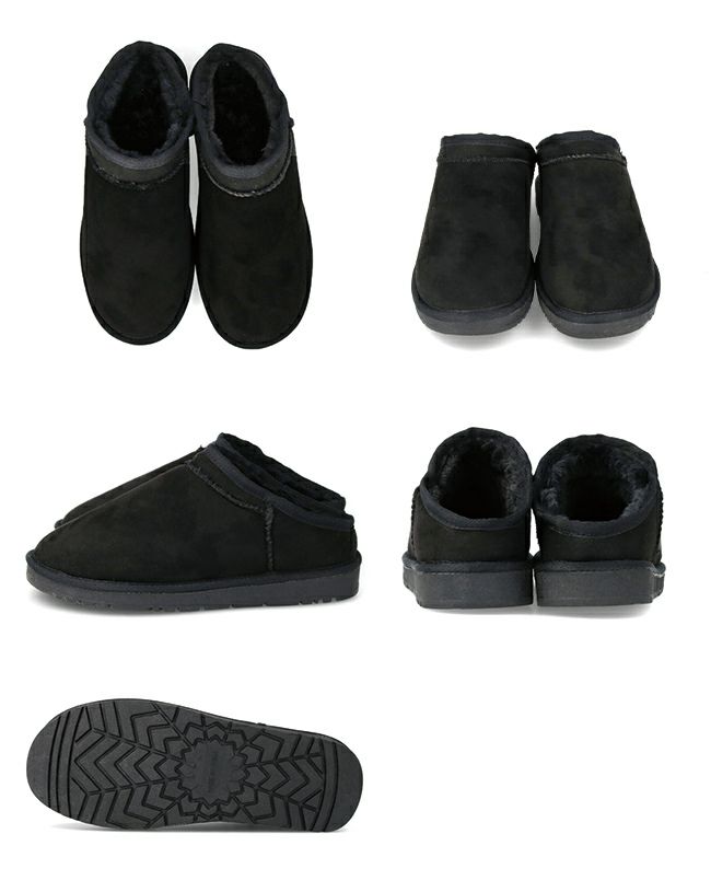 mooimooi (モーイモーイ) ムートンスリッポン