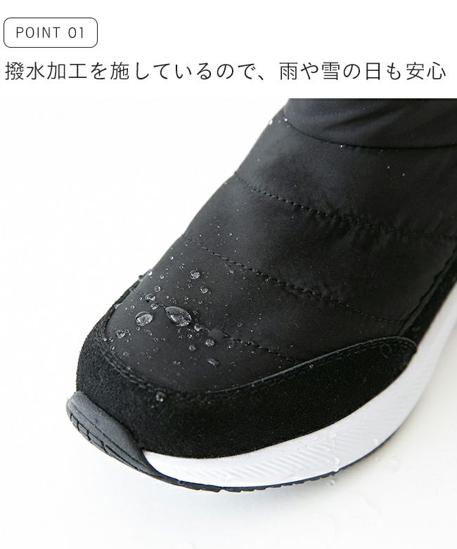 撥水加工ファスナー付 スノーブーツ