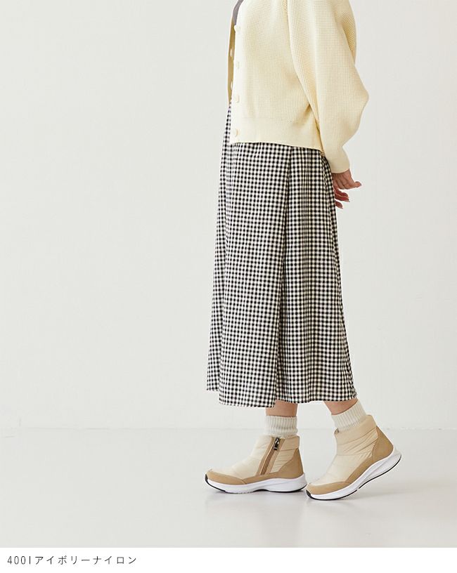 撥水加工ファスナー付 スノーブーツ