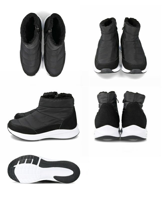 撥水加工ファスナー付 スノーブーツ