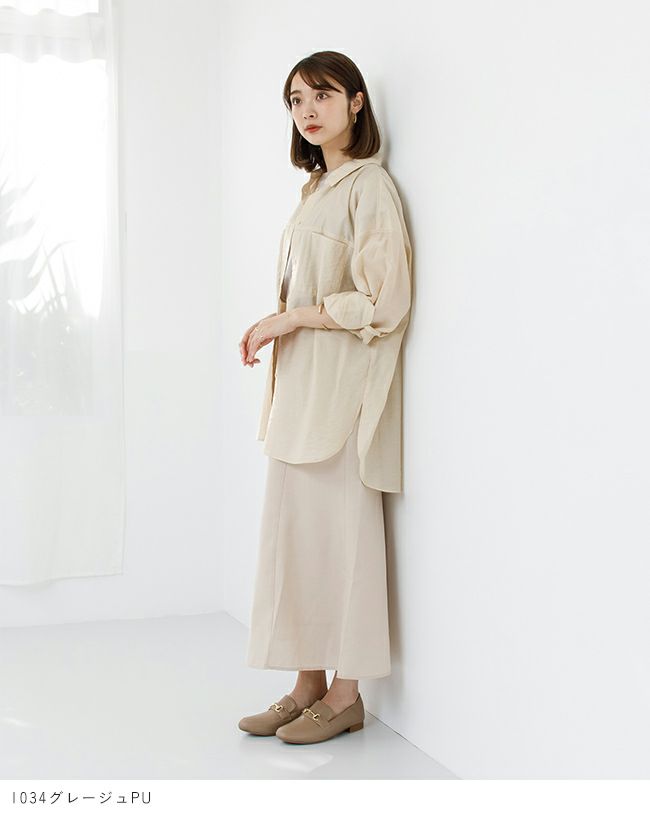 menue (メヌエ) 【晴雨兼用】アーモンドトゥビットローファー