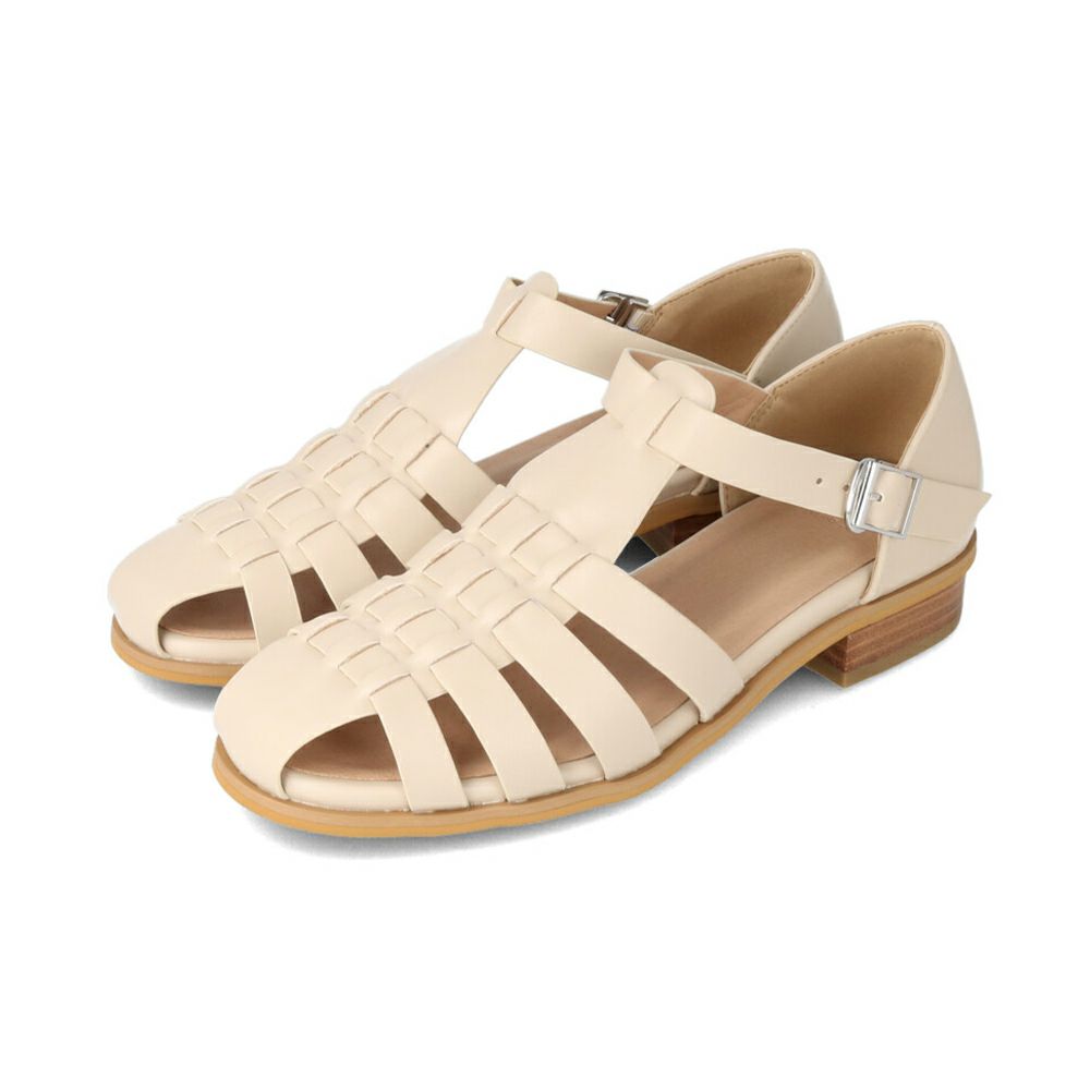 menue (メヌエ) スタックヒール グルカサンダル