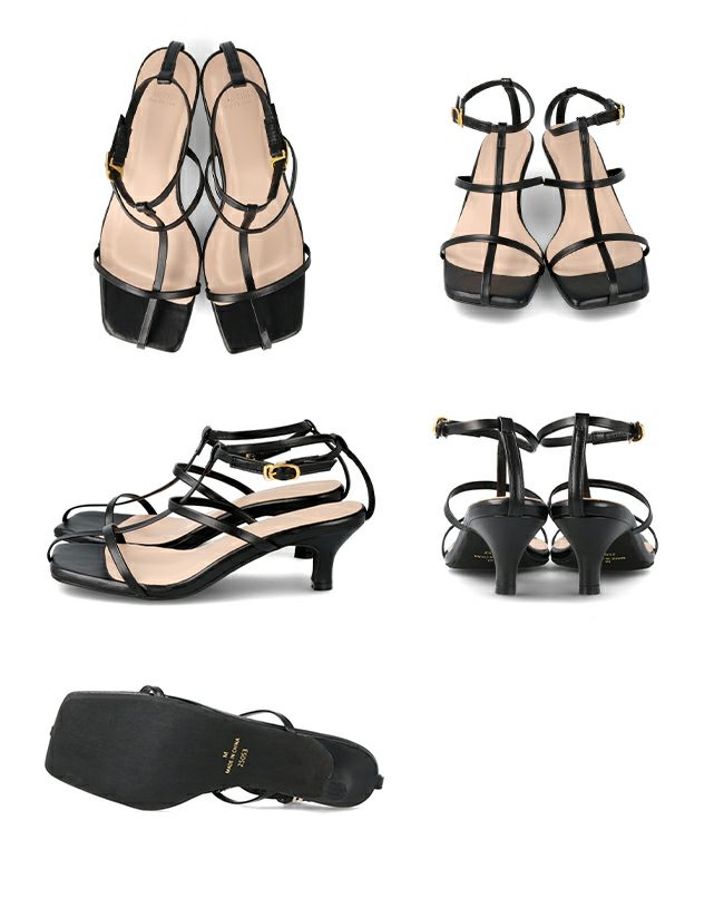 menue (メヌエ) スクエアトゥストラップサンダル