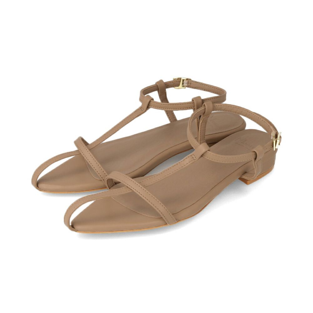 menue (メヌエ) ポインテッドトゥTストラップサンダル