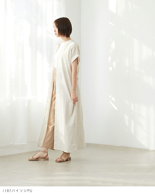 menue (メヌエ) 変形ヒール Tストラップサンダル