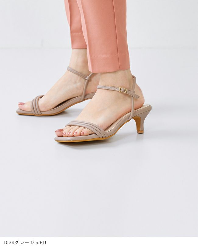 menue (メヌエ) ストラップ 5cmヒール サンダル