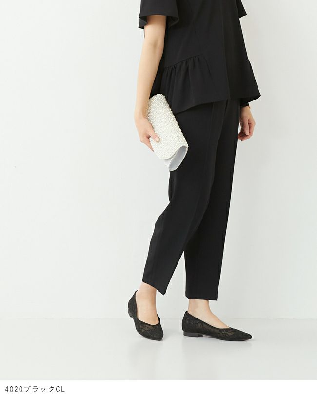 menue (メヌエ) フラットヒール レースパンプス