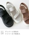 menue (メヌエ) ボリュームストラップ 厚底スポーツサンダル