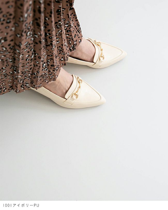 menue (メヌエ) ポインテッドトゥ 5cmヒールローファー