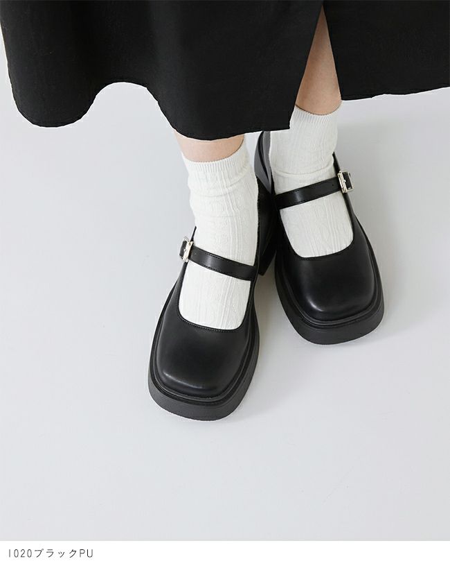 menue (メヌエ) 厚底 メリージェーン シューズ 送料無料 menue (メヌエ) 厚底 メリージェーン シューズ 送料無料