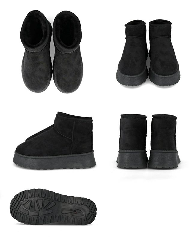 厚底ムートンブーツ