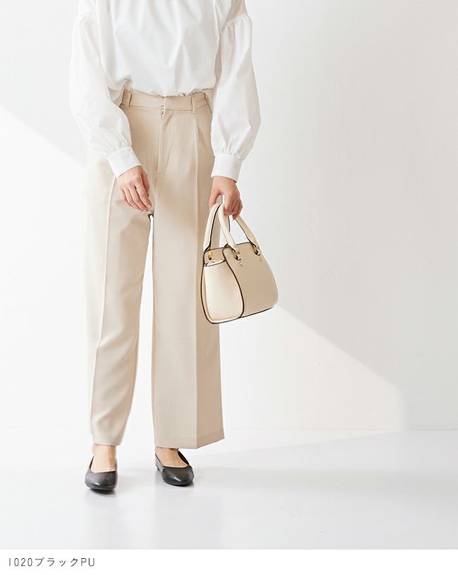 menue (メヌエ) アーモンドトゥ　フラットパンプス