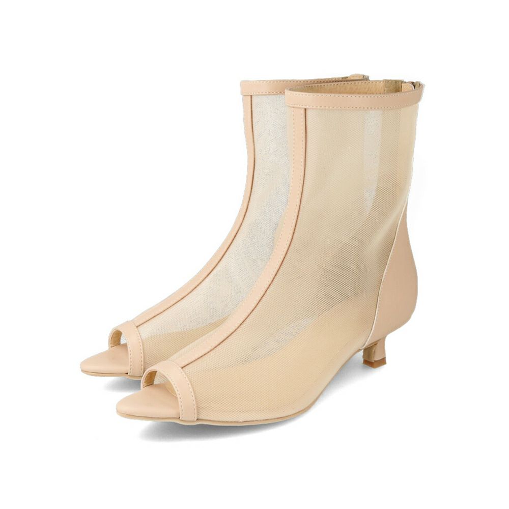 menue (メヌエ) ポインテッドトゥ チュールブーツ