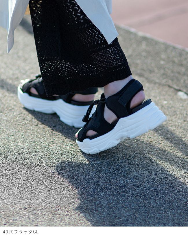 menue (メヌエ) 厚底 スポーツサンダル