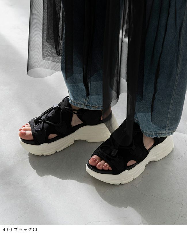 menue (メヌエ) 厚底 スポーツサンダル