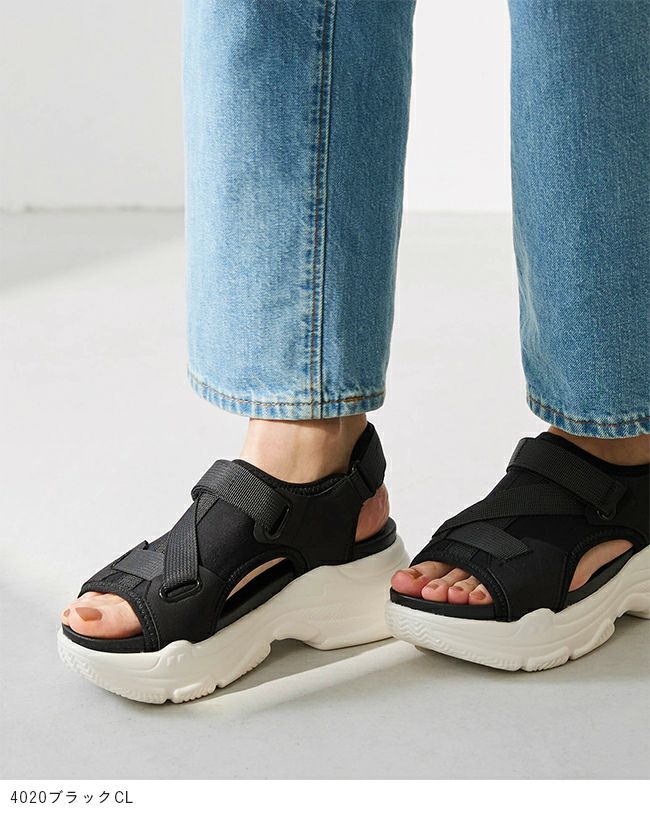 menue (メヌエ) カジュアル 厚底 スポーツサンダル