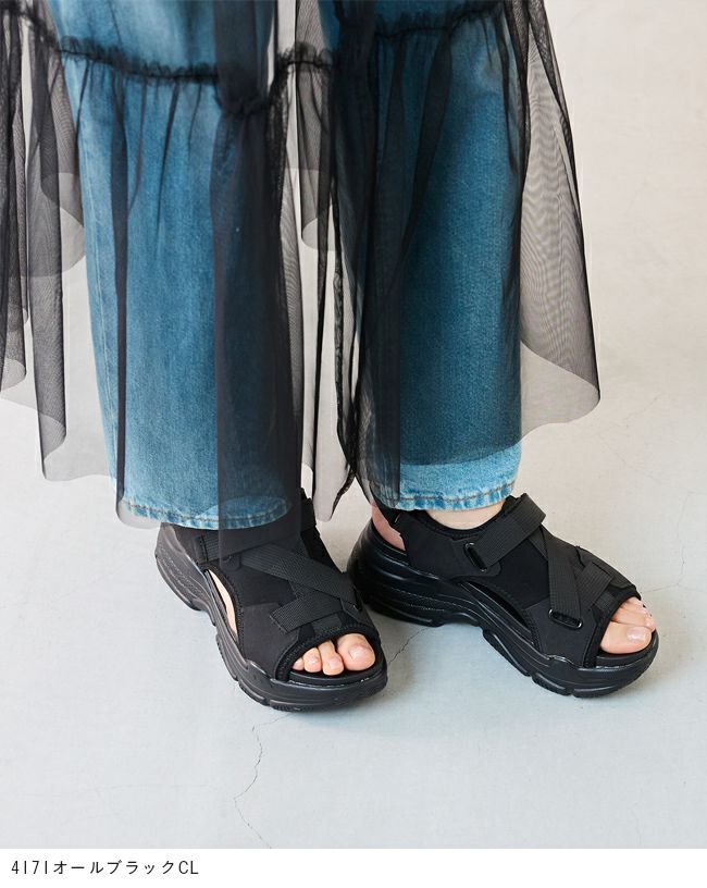 menue (メヌエ) カジュアル 厚底 スポーツサンダル