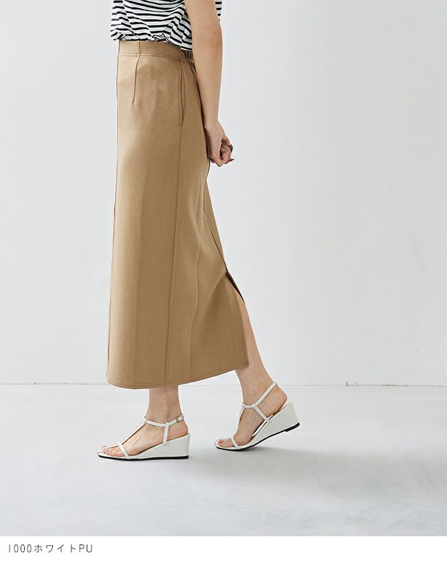 menue (メヌエ) Tストラップ ウェッジヒール サンダル