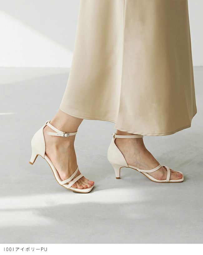 menue (メヌエ) アンクル 細ストラップ サンダル