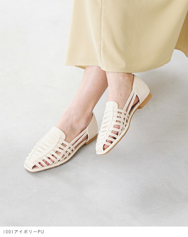 menue (メヌエ) フラットヒール グルカサンダル