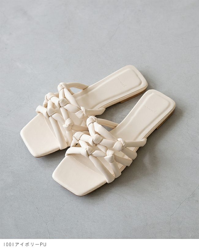 menue (メヌエ) チューブストラップ ぺたんこ サンダル