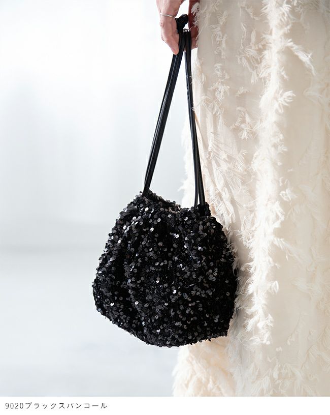 2WAY スパンコール巾着バッグ