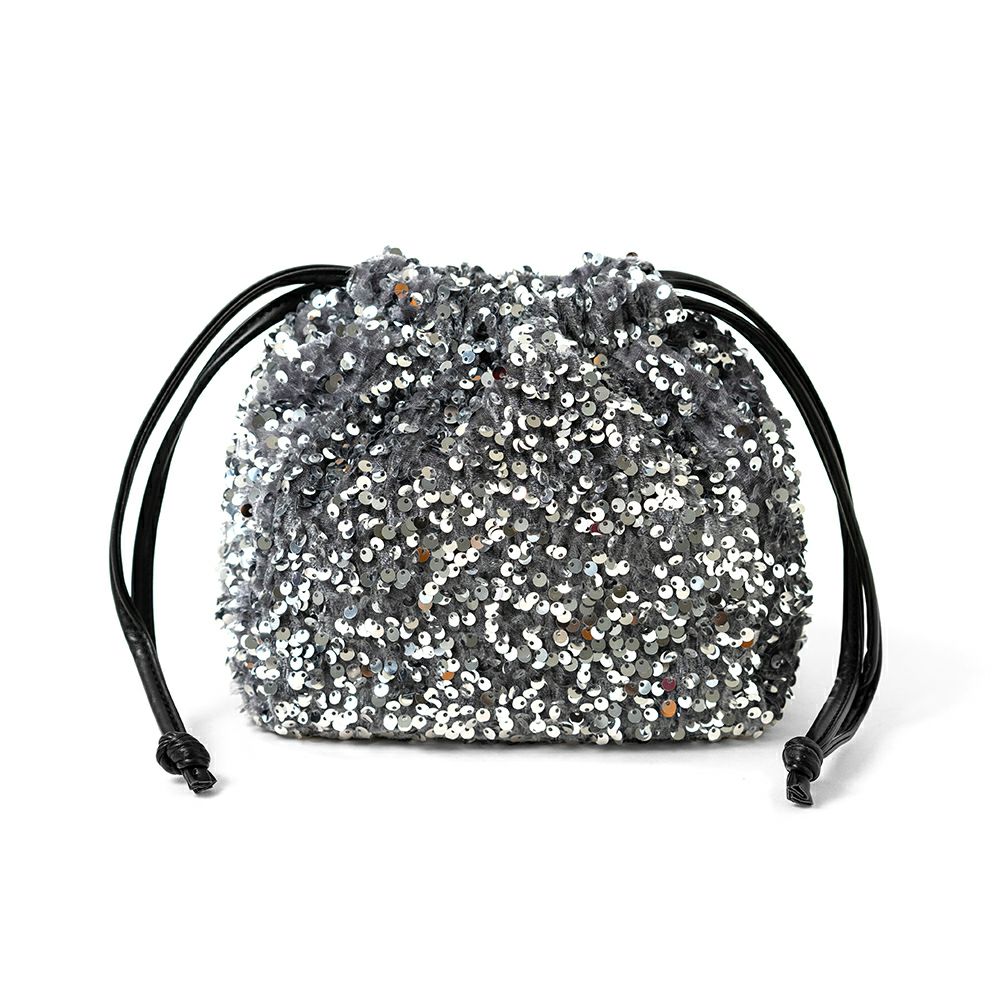 2WAY スパンコール巾着バッグ