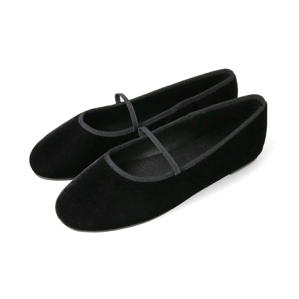 menue (メヌエ) ラウンドトゥ ゴムストラップ バレエシューズ