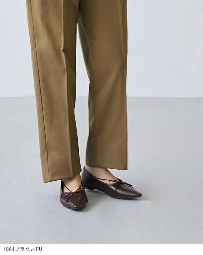 menue (メヌエ) ロングノーズ リボンパンプス