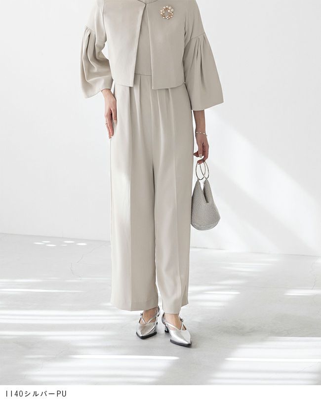 menue (メヌエ) クロスストラップ ポインテッドトゥ ヒールパンプス