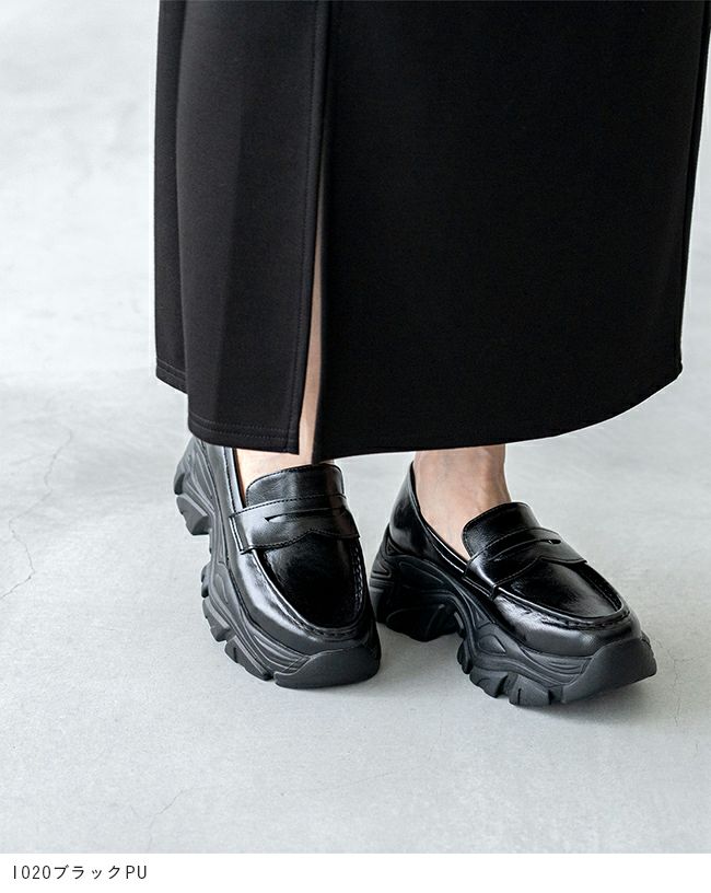 metoka/メトカ メッシュ 厚底ローファー 通販 - ディノス