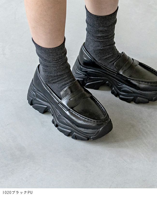 menue (メヌエ) 厚底 コインローファー