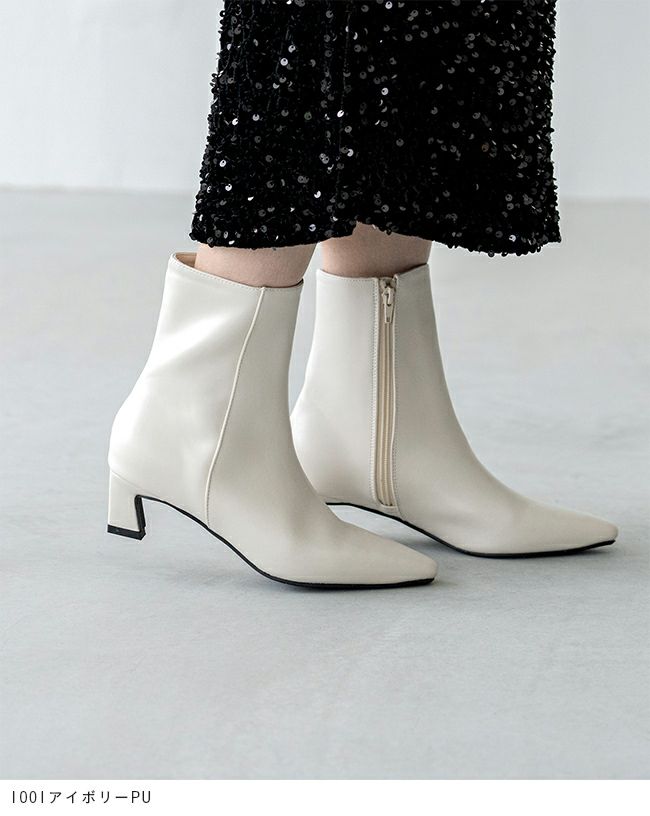 menue (メヌエ) ポインテッドトゥ ヒールブーツ