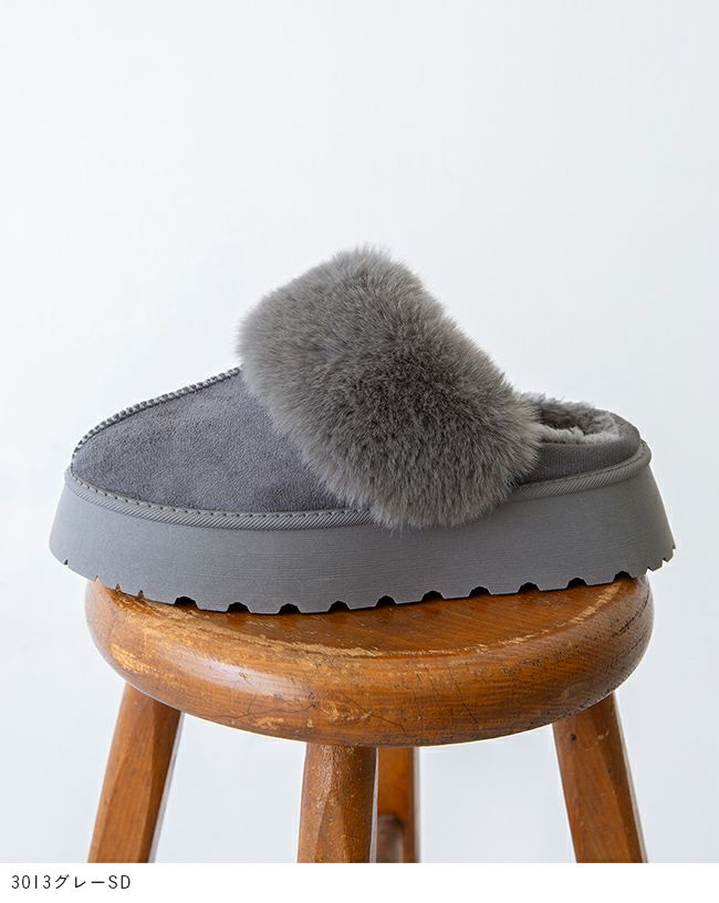 menue (メヌエ) 厚底 ファー ムートン