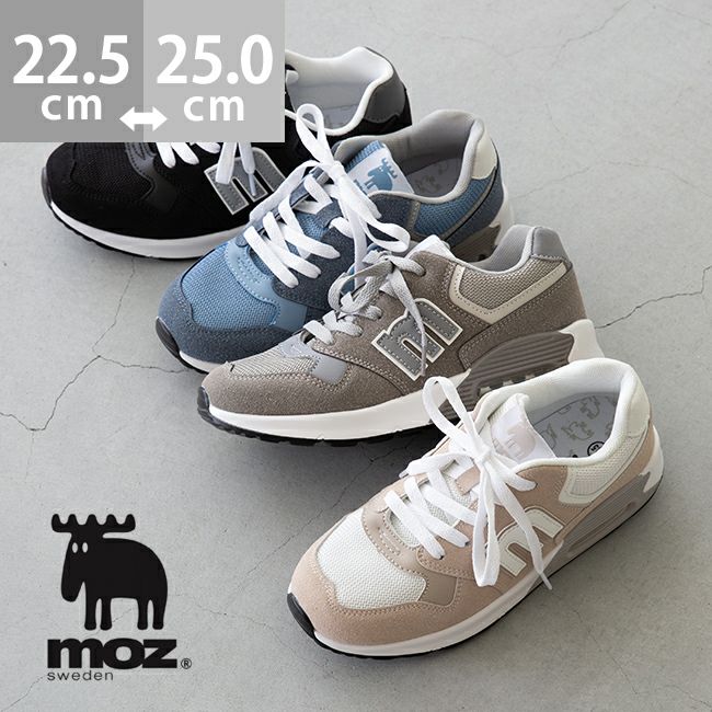 moz (モズ) くすみカラー エアーソール付き機能性スニーカー