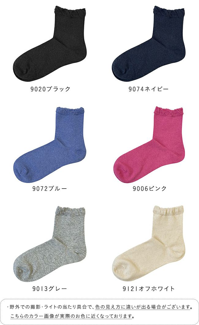 リサイクルコットン 口ゴムゆったりショートソックス