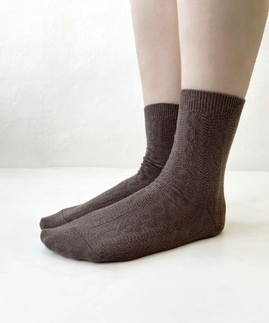 ジャガード 編み柄ショートソックス メール便対象商品 | welleg