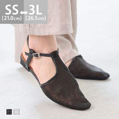 マヌーシュ　ヒール　靴　ラメ Daniella & GEMMA ONLINE STORE – トゥステッチフラットシューズ