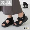 moz (モズ) ワッフルニット キレイめ厚底スポーツサンダル